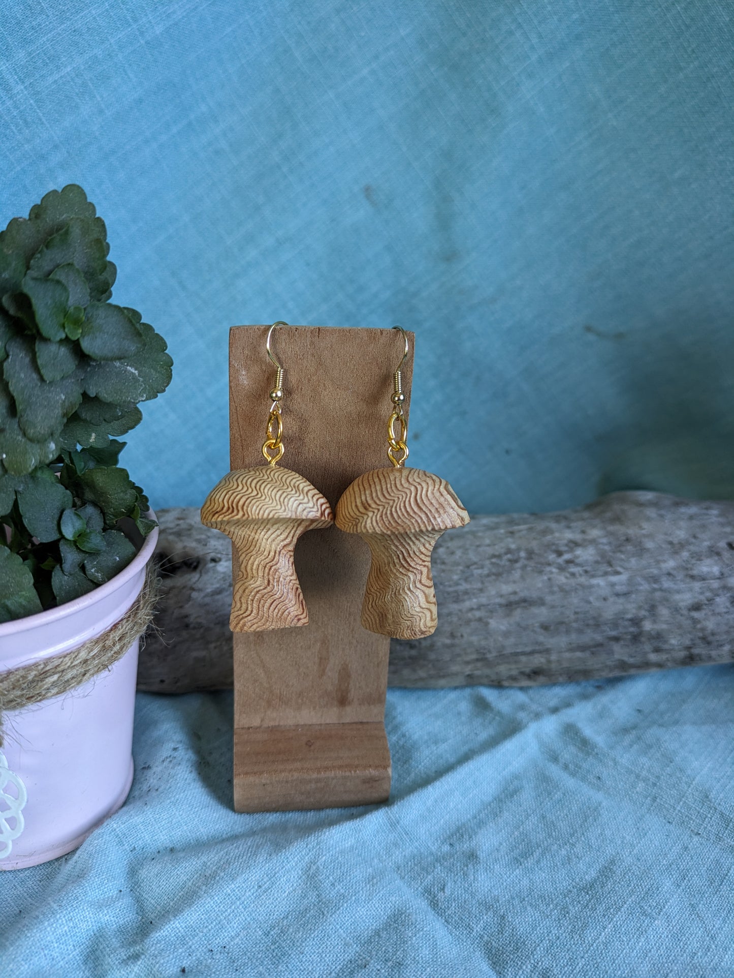 Cedar Mushroom Earrings