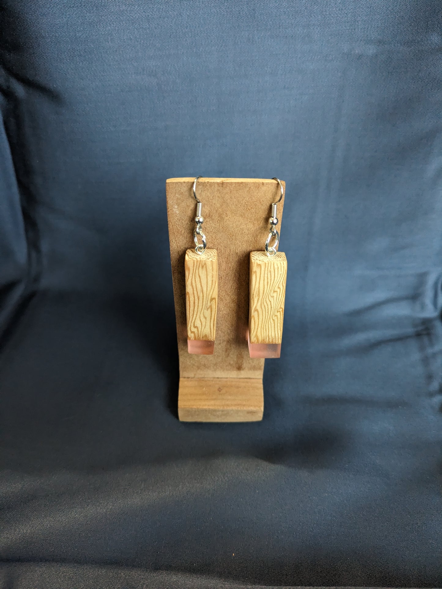 Cedar and Resin Dangle Earrings